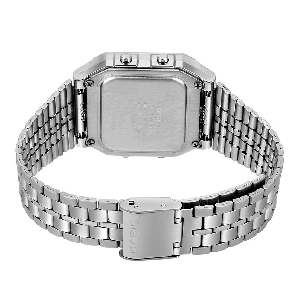 CASIO カシオ A500WA-1 デジタル 腕時計 メンズ レディース ユニセックス 並行輸入品 ワールドタイム ステンレス 防水 アラーム クロノグラフ LEDライト レトロデザイン ギフト プレゼント 人気 ブランド