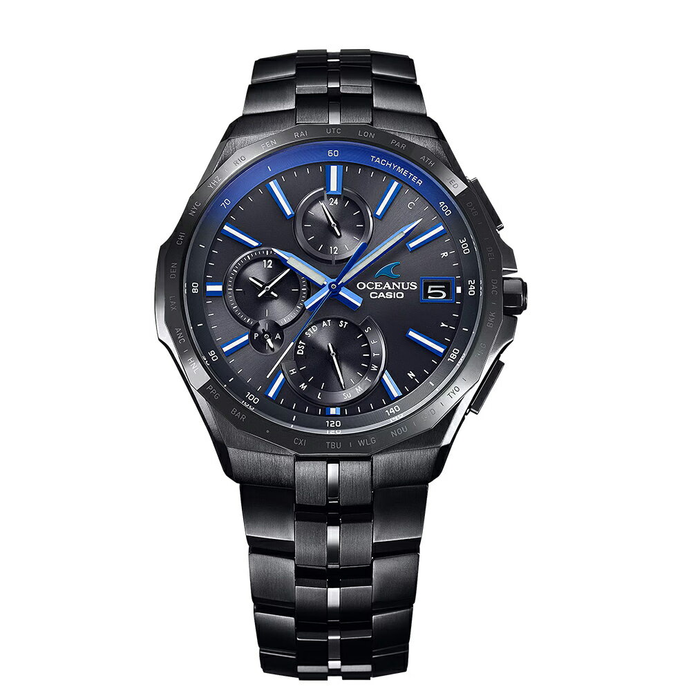 【国内正規品】CASIO カシオ OCEANUS オシアナス OCW-S5000B-1AJF Manta S5000 Series ソーラー電波 チタン製 メンズ腕時計 サファイアガラス 10気圧防水
