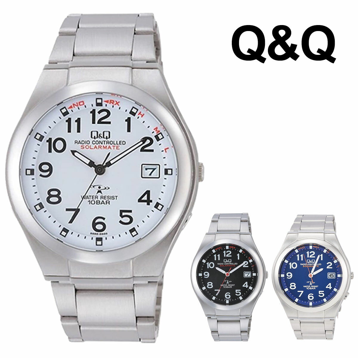 Q＆Q キューアンドキュー q&q 腕時計 ソーラー 電波 メンズ レディース CITIZEN シチズン CBM 時計 ブランド 防水 シンプル HG12