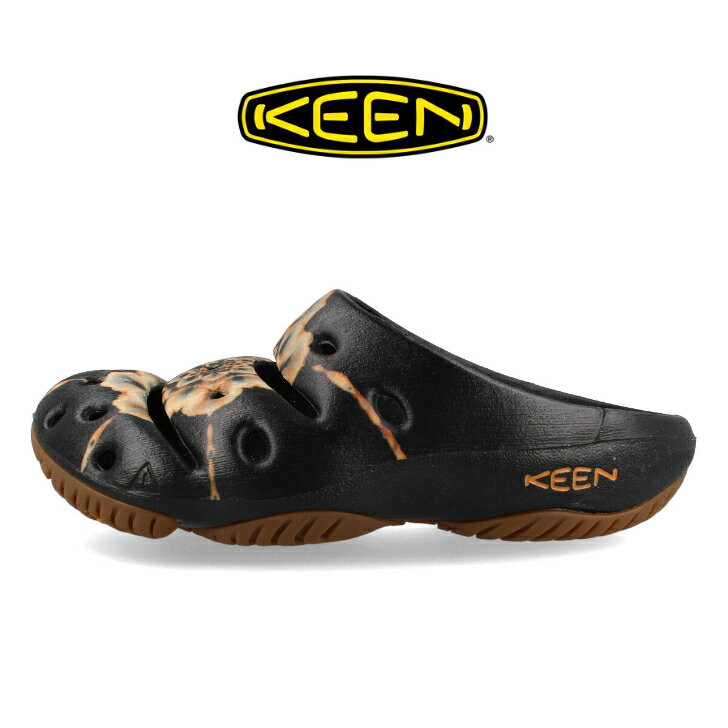 KEEN Yogui Arts 1027132 DDYE15 キーン ヨギアーツ 正規品 ヨギ アーツ メンズ アウトドアサンダル 男性用サンダル メンズサンダル ブランド おしゃれサンダル クロッグサンダル クロッグ サンダル スポサン スポーツサンダル 海 川 キャンプ アウトドア おしゃれ 花柄 黒