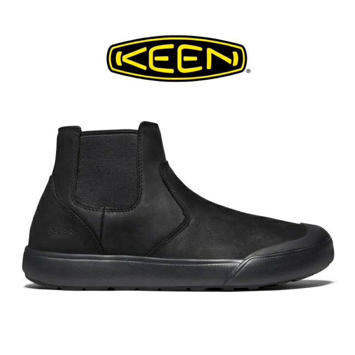 KEEN ELENA CHELSEA 1022030 TRIPLE BLACK/BLACK 正規品 キーン ウィメンズ エレナ チェルシーブーツ チェルシー ブーツ ブランド おしゃれブーツ 革ブーツ レディースブーツショート レディース ショートブーツ 婦人靴 耐水 レザー カジュアル サイドゴア 黒 アウトドア