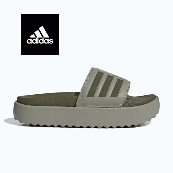 adidas ADILETTE PLATFORM SLIDES HQ6180 レディースサンダル シャワーサンダル スポーツカジュアル 厚底サンダル カーキ アディダス 婦人靴 ボーイズ 楽天検索 楽天市場 サーチ ランキング 広告 通販 あす楽