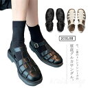 【楽天1位】 サンダル レディース 疲れない きれいめ サンダル レディース ぺたんこ 歩きやすい つっかけ レザー 編み込み ストラップ フラット 編み込み サンダル 編み込み メッシュ の グルカ サンダル ストラップ 前詰まり 春 夏