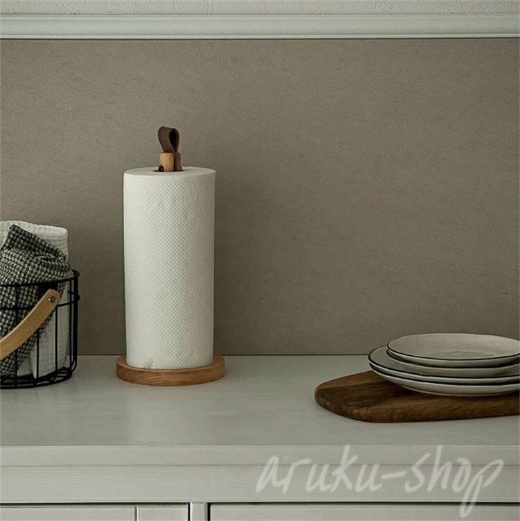 キッチンペーパーホルダー ウッド Brown
