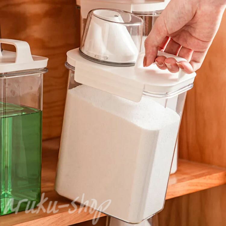 詰め替えボトル 容器 洗濯洗剤 大容量 1100ml 1800ml 2300ml ランドリーボトル 詰め替え用 液体 保存容器 大容量 クリア 目盛り付き ランドリー用品 粉末 柔軟剤 粉洗剤 計量 容器 ケース 洗剤ボトル 詰め替え用ディスペンサー シンプル 透明