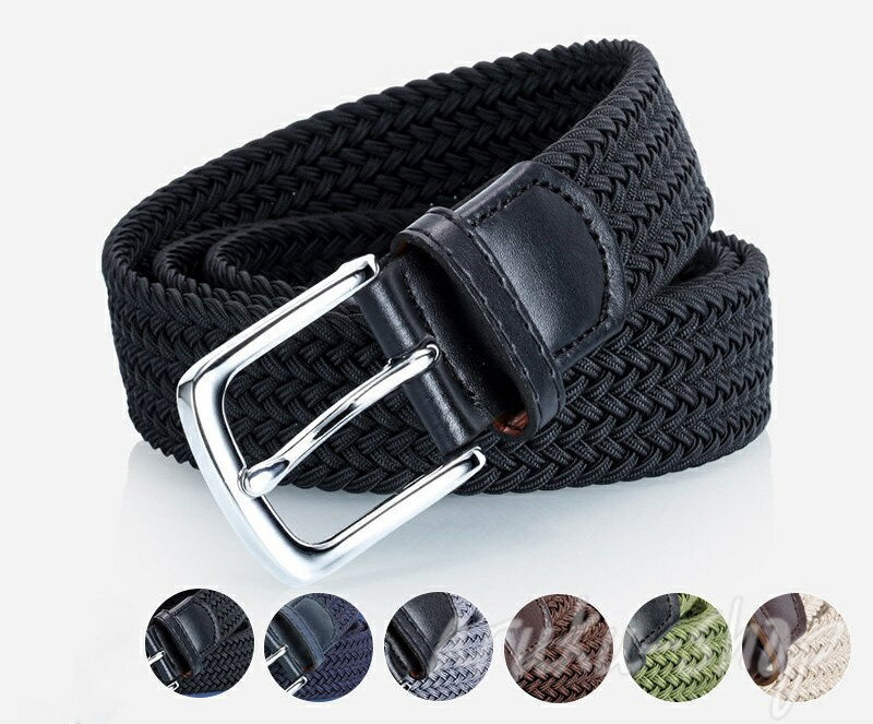 ベルト メンズ 編み込み 編みこみ式メッシュベルト メンズ 穴なし メッシュベルト ゴルフ