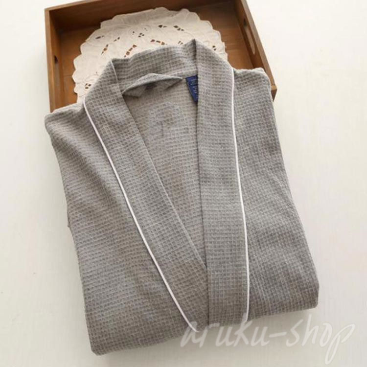 バスローブ ガウン 男女兼用 ワッフル生地 メンズ レディース 部屋着 ルームウェア 優しい肌触り 男女兼用 ホテル お風呂上り バスタオル ロング 綿 吸水 速乾 保温 パジャマ 無地 シンプル お風呂上りにサッと羽織れる おそろい ペアルック