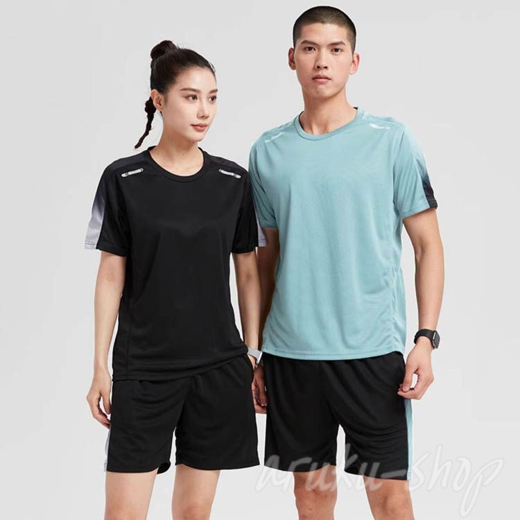 接触冷感 セットアップ ゴルフウェア メンズ レディース トレーニングウェア ランニングウェア 半袖 上下セット