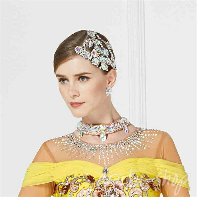 髪飾り ラテン衣装アク ルンバ タンゴ ワルツ ヘッドピース 豪華 ドレッシー ゴージャス 上品 髪飾り ヘッドアクセサリー ヘッドドレス