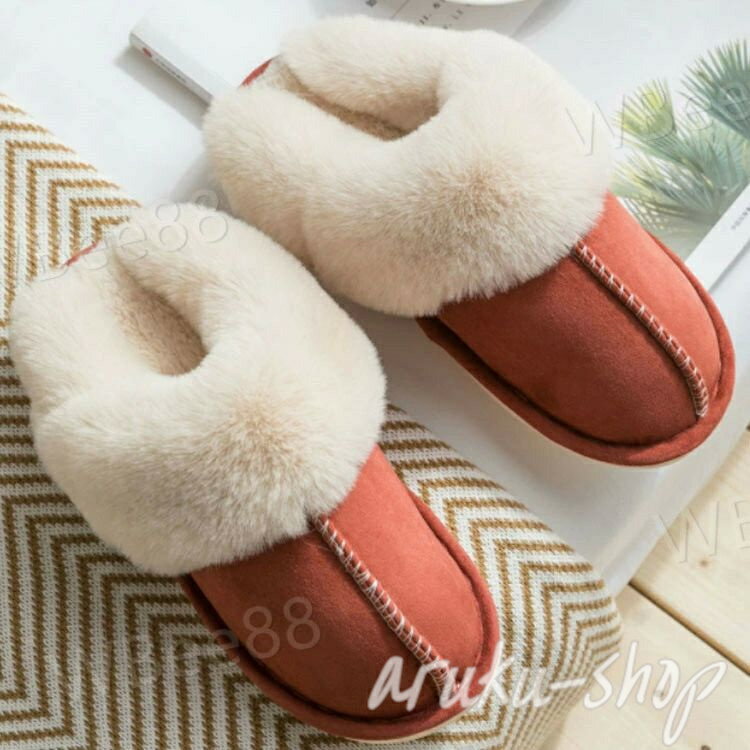 スリッパ 暖かい ファー 室内 ムートンスリッパ 洗える サンダル 冬用ルームシューズ メンズ レディー..