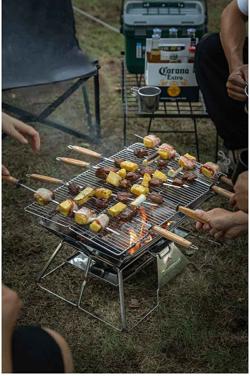 arumskinのおすすめ一覧 軽量 おしゃれ グリル コンロ BBQグリル バーベキューグリル 大 焚火台 焚き火台 キャンプ用品 アウトドア キャンプ BBQグリル ソロキャンプ BBQコンロ ドラム缶 卓上 バーベキューグリル｜アングル2