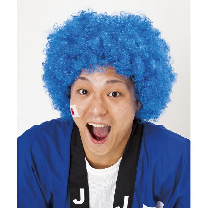 【売り尽くし特価】超アフロヘアー ブルー パーティーグッズ かつら 宴会 アフロ かつら アフロ ウィッグ インスタ映え 推し