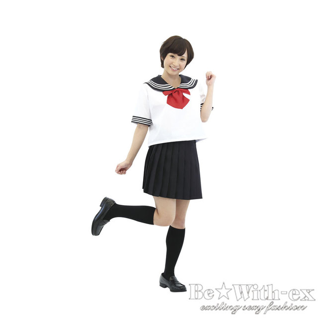 Rakuten - 【送料無料】パーティーグッズ 仮装衣装 コスチューム セーラー服2（えんじリボン） セーラー服 インスタ映え 推し