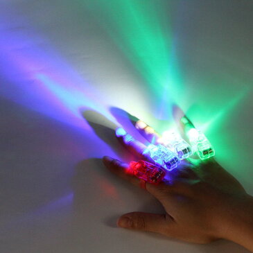 【メール便対応5個まで】光るLEDフィンガービーム 全4色 超軽量LEDライト 光る 指輪 ダンス 衣装 コスチューム コスプレ 仮装 パーティー 光るおもちゃ パーティーグッズ エレクトリックラン 光るグッズ 光る 指輪 LED