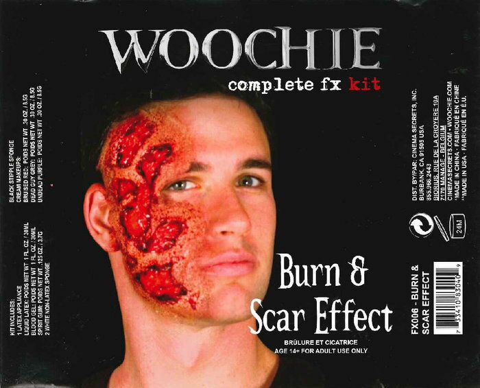 【送料無料】大やけどの特殊メイクキット FX006｜WOOCHIE Burn & Scar Effect