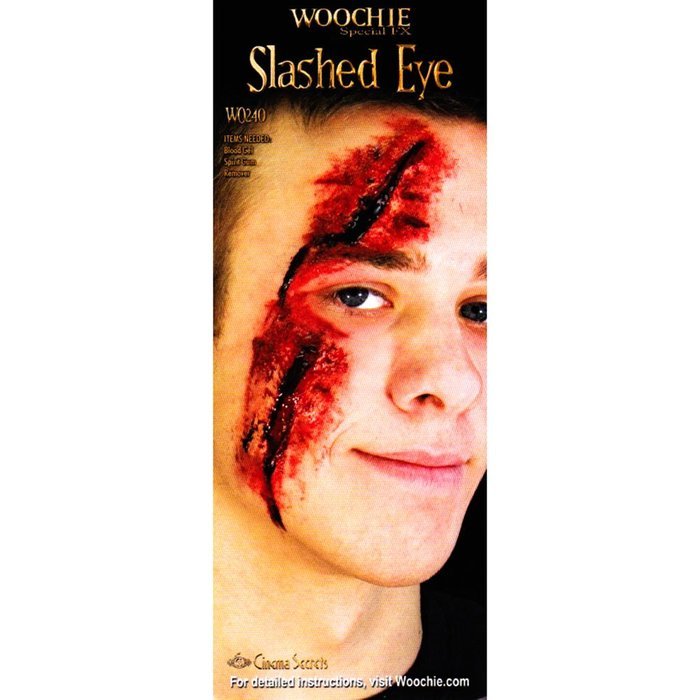 米国シネマシークレット社製 顔がばっさり切り裂けて…特殊メイクキット WO240｜WOOCHIE Slashed Eye イ..