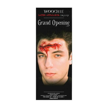 シネマシークレット WOOCHIE Grand Opening えぐれた切り傷の特殊メイクキット WO010 仮装 死体 ウォーキングデッド 血みどろ ホラー シネマシークレット 特殊メイク 切り傷 怪我 舞台 コスプレ グロ ハロウィン 学園祭 パーティー