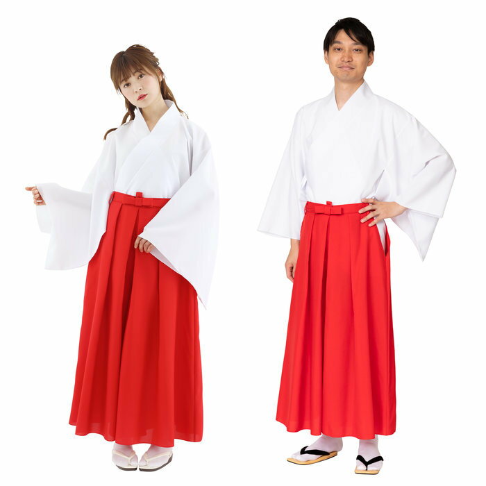Rakuten - 楽天スーパーSALE対象 期間限定 カラー袴 赤 ユニセックス 男女兼用 コスチューム コスプレ 衣装 仮装 インスタ映え 推し