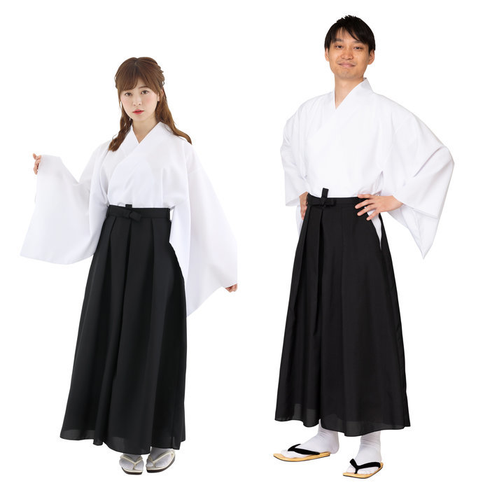 カラー袴 黒 ユニセックス 男女兼用 コスチューム 仮装 衣装 コスプレ インスタ映え 推し