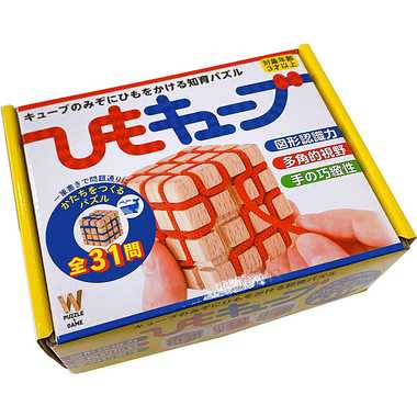 Other - 幻冬舎 479007 立体型ひもとおしパズル ひもキューブ 対象年齢：5才以上 学習教具 木製パズル ゲーム