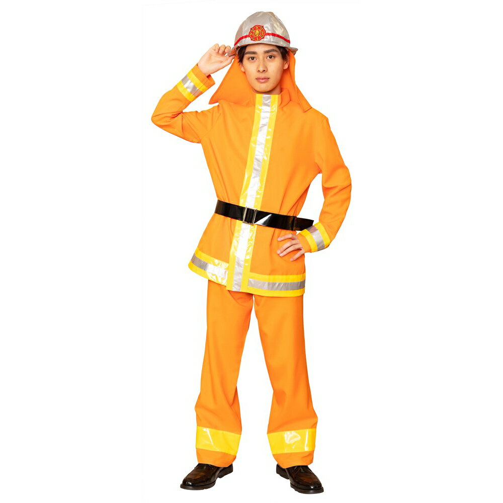送料無料 MENコス ファイヤーマン 消防士 メンズ コスプレ 衣装 コスチューム 仮装 インスタ映え 推し