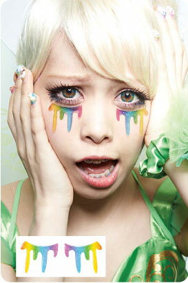 ハロウィン コスプレ HWZ 【メール便対応5個まで】フェイク涙H ホラー フェイスシール ハロウィン 変装 衣装 仮装 特殊メイクのサムネイル