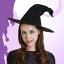 8月下旬入荷予約 クラシカルウィッチ帽 ヘアアクセサリー ヘッドピース 髪飾り 魔女 衣装 ハロウィン 帽子 変装 仮装