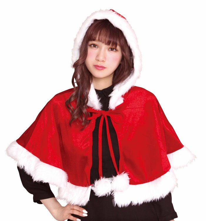 クリスマス コスプレ フード付きケープ（赤） クリスマス コスプレ お揃いクリスマス レディース コスチューム サンタ サンタクロース 衣装 インスタ映え 推し