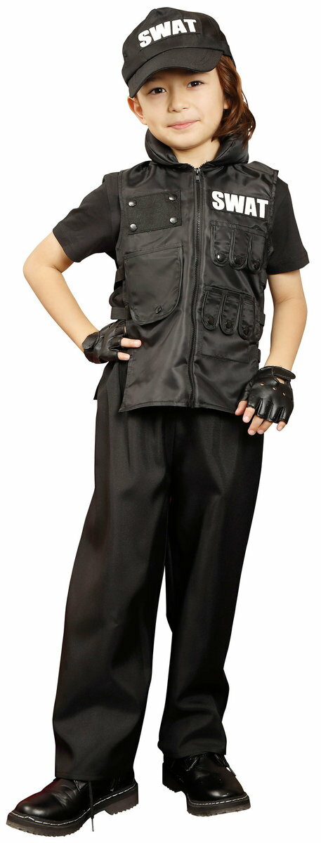 Rakuten - ハロウィン コスプレ ハロウィン HW クールスワット キッズ 140 仮装 衣装 コスチューム コスプレ 男の子 ボーイズ インスタ映え 推し