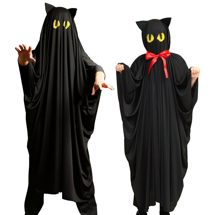 樂天商城 - ハロウィン コスプレ ハロウィン HW 2WAYてるてるキャットポンチョ コスチューム コスプレ 衣装 ユニセックス 仮装 インスタ映え 推し