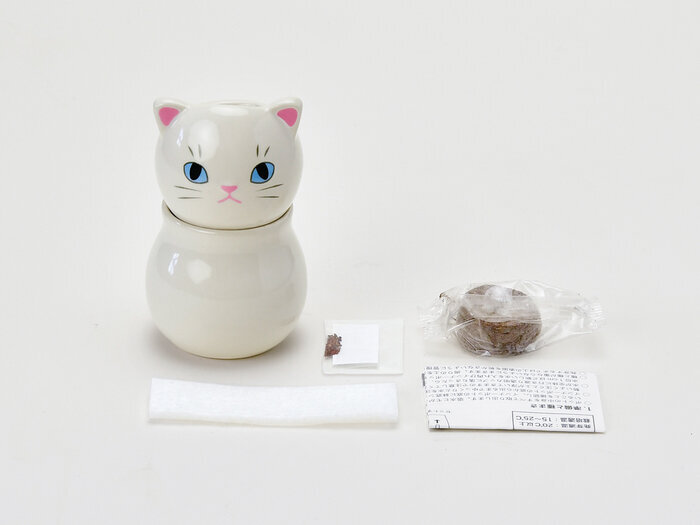 聖新陶芸 コロコロ キャット 茶/ミント GD-102601 プレゼント 栽培セットギフト