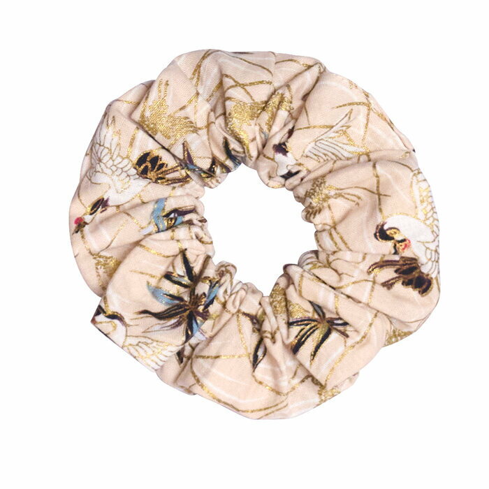 楽天スーパーSALE対象 期間限定 シュシュ 鶴 インバウンド ヘアアクセサリー 和もの 仮装