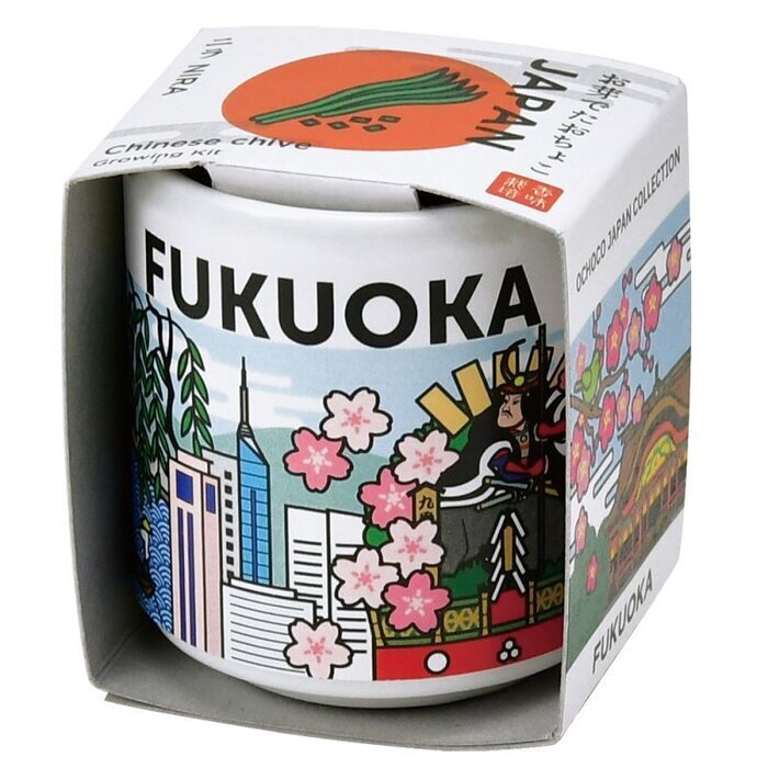 日本の人気都市をモチーフにした栽培キット。ポップで楽しい風景イラストがぐるりと描かれたオリジナルおちょこで各都市にゆかりのある和のハーブや野菜を育てます。植物のお世話をするたびに、楽しい旅やあなたの故郷を思い出してね。・07 福岡福岡グルメ...