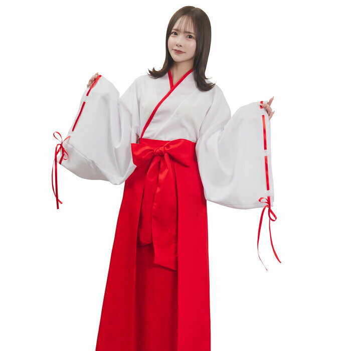 巫女 ロング NP レディース コスチューム コスプレ