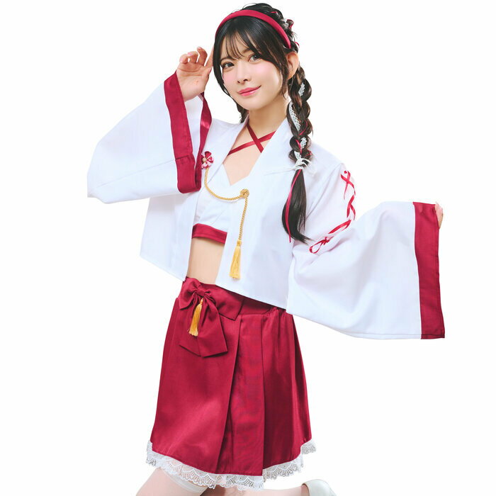 Rakuten - 楽天スーパーSALE対象 期間限定 送料無料 羽織巫女 コスチューム インスタ映え レディース 仮装 お正月 コスプレ