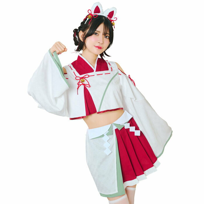 Rakuten - 楽天スーパーSALE対象 期間限定 送料無料 招猫巫女 インスタ映え コスプレ お正月 コスチューム 仮装 レディース