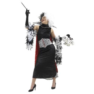 楽天スーパーSALE対象 期間数量限定 ハロウィン コスプレ HWZ ディズニー レディース コスチューム Cruella De Ville 101匹ワンちゃん クルエラ 888582 悪役 インスタ映え 推し