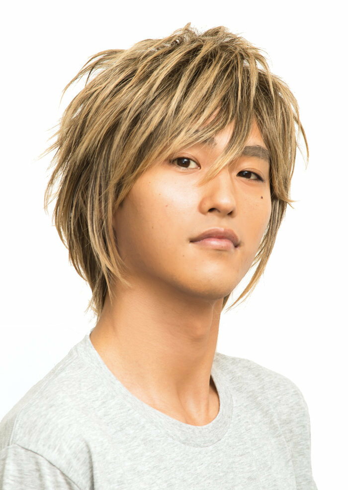 Rakuten - メンズウィッグ WIGGY RICHメンズ ミディアムウルフ ミックスゴールド 男性用かつら