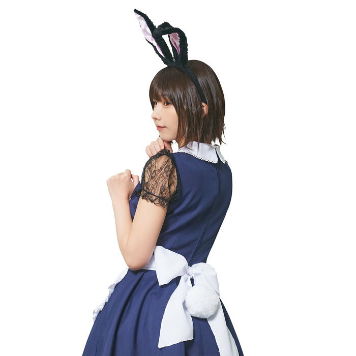Rakuten - 楽天スーパーSALE対象 期間限定 コスプレ コスチューム けもみみしっぽセット 黒うさぎ 撮影会 インスタ映え 衣装