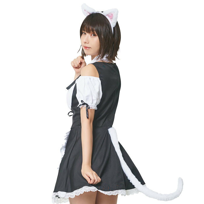 Rakuten - 楽天スーパーSALE対象 期間限定 コスプレ コスチューム けもみみしっぽセット 白ねこ 衣装 インスタ映え 撮影会