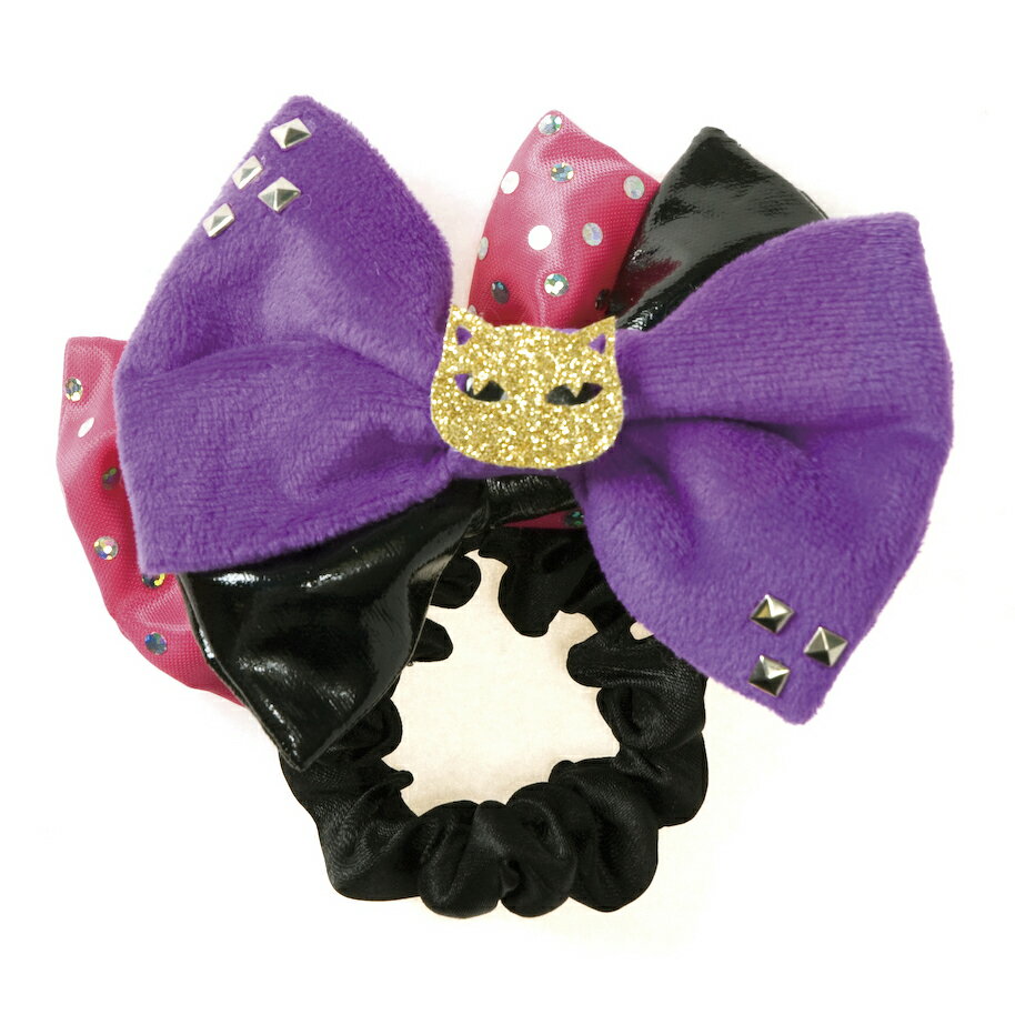 ハロウィン コスプレ HWZ トリプルリボンシュシュ ねこ ヘアアクセサリー ヘッドピース 髪飾り 衣装 変装 キャット ハロウィン 仮装のサムネイル