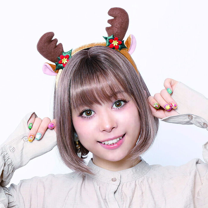 Rakuten - 2025 Xmas トナカイカチューシャPoinsettia サンタクロース クリスマス トナカイ パーティーグッズ
