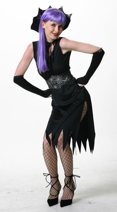 【ハロウィンコスチューム・ハロウィン用品特集】スリットウィッチ　黒　Ladies