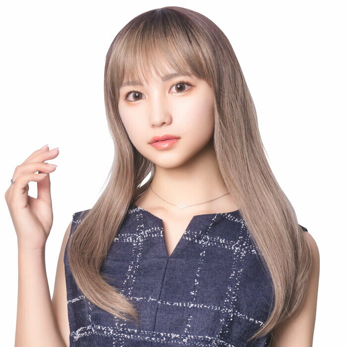 ウィッグ WIGGY RICH ストレートロング ミルクティアッシュG 推し 耐熱ファイバー インスタ映え
