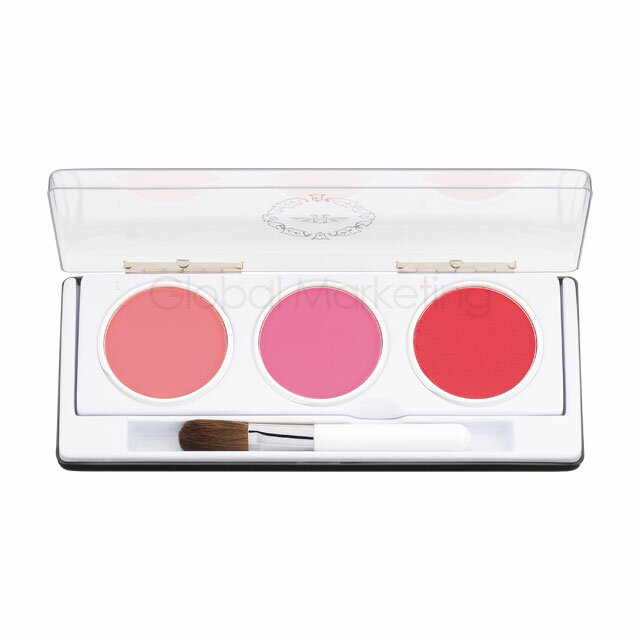 ほほ紅の1・2・3の3色をパレットに入れ、チークブラシをセットしたものです。プレストパウダータイプのほほ紅です。日本化粧に適した色相も揃えています。明るく健康的なイメージで上品な感じに仕上がります。内容成分タルク・マイカ・カオリン・ナイロン...