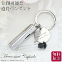 遺骨カプセル メモリアル キーホルダー 二重構造 ガラス管 刻印 名入れ 2行刻印 ミニ骨壷 ステンレス ペット キーリング ペットロス 犬 猫 ペット仏具 記...