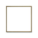 〔 角額 〕細い木製正方形額 350角 350×350mm 茶 壁掛けひも 紫外線から作品を守るUVカットアクリル付き 9102