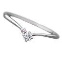 ダイヤモンド リング ダイヤ ピンクダイヤ 合計0.06ct 9号 プラチナ Pt950 V字モチーフ 指輪 ダイヤリング 鑑別カード付き(4)