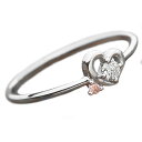 ダイヤモンド リング ダイヤ ピンクダイヤ 合計0.06ct 11号 プラチナ Pt950 ハートモチーフ 指輪 ダイヤリング 鑑別カード付き(4)