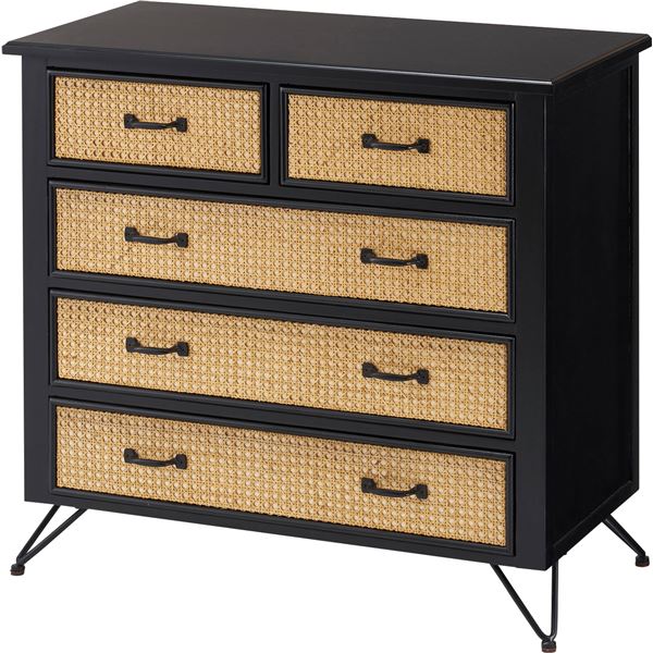 チェスト タンス 約幅80cm ブラック 